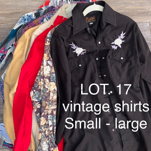 LOT 17 Vintage men’s shirts small - large - Picture 1 of 8
